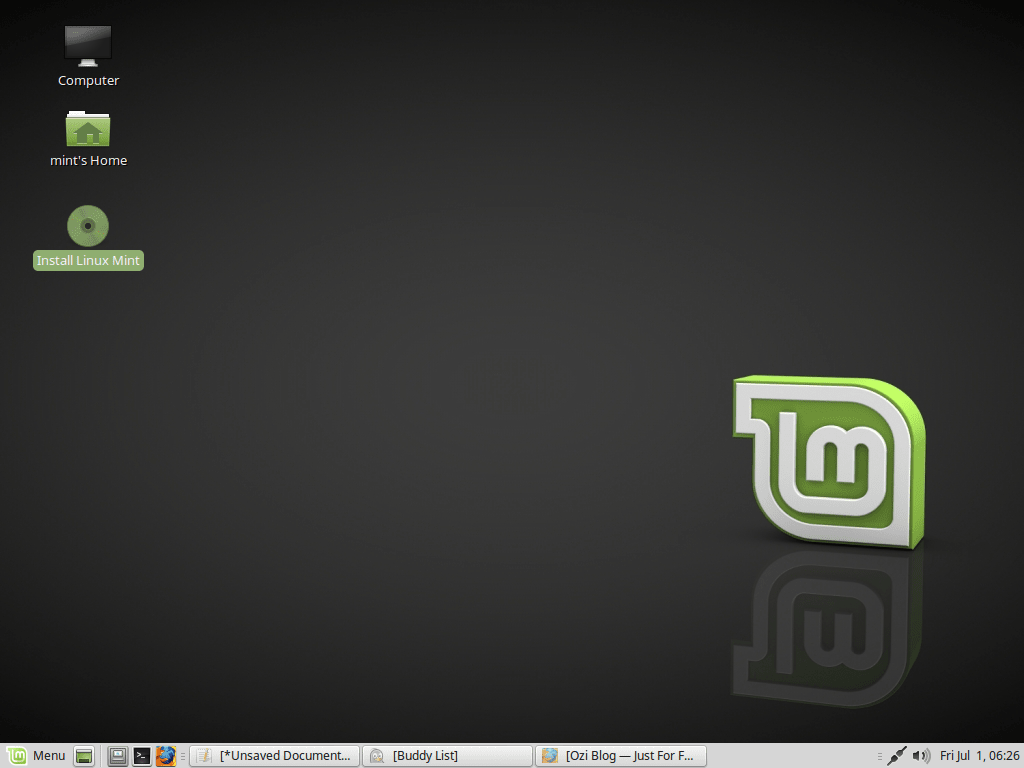 Запуск установки Linux Mint 18